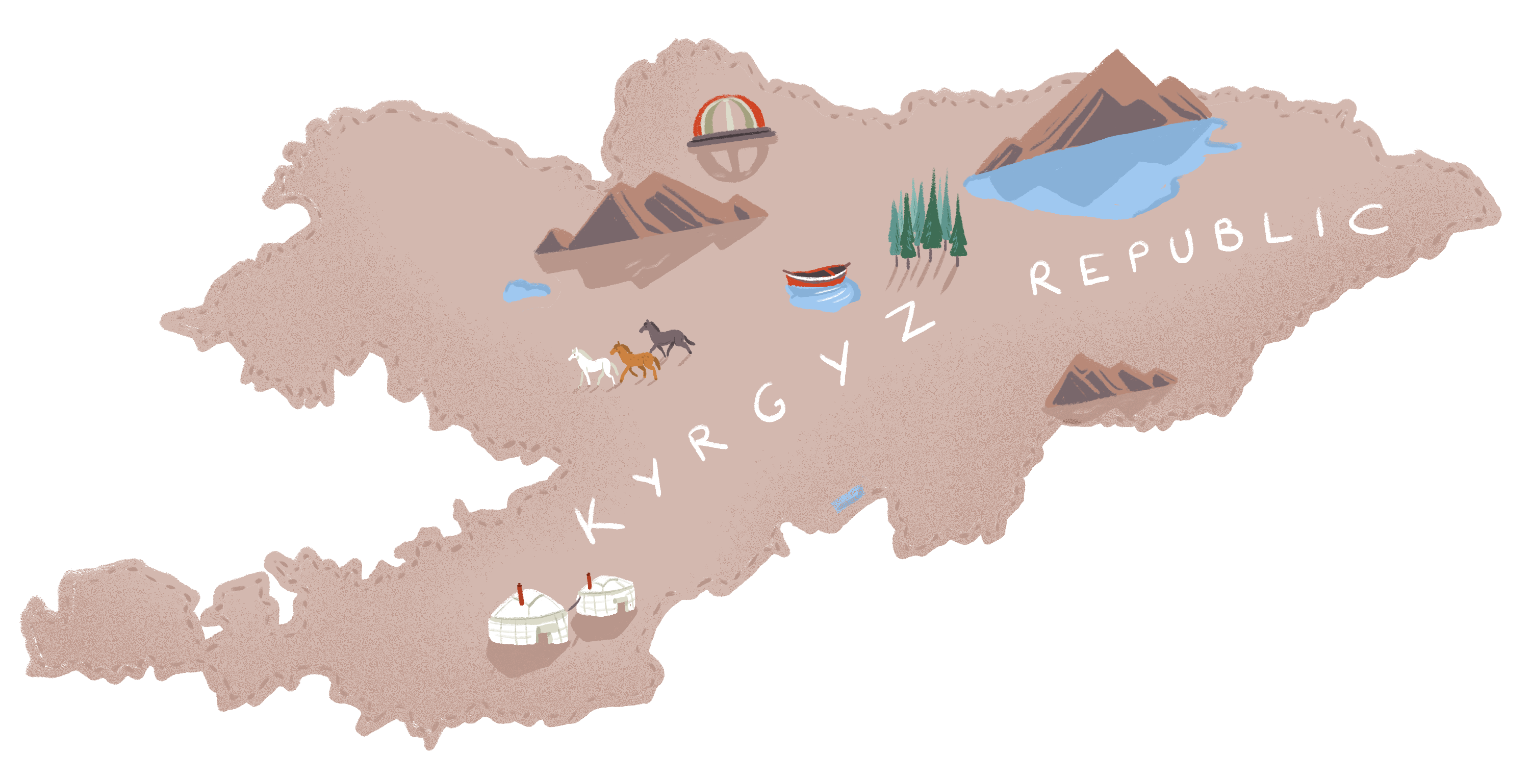 Map of Kyrgyz Republic